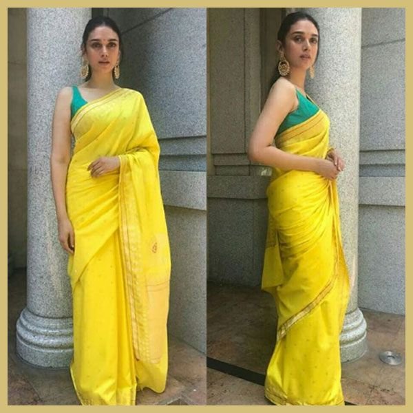 Aditi Rao Hyderi Yellow Sarees